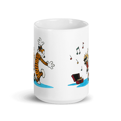 Calvin and Hobbes Dancing With Record Player Mug - Home & Garden - Kitchen Dining & Bar - Coffeeware