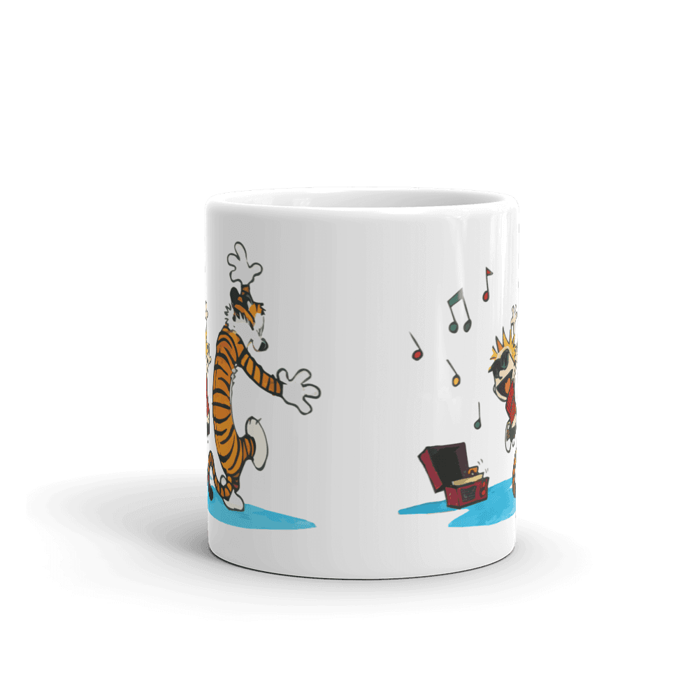 Calvin and Hobbes Dancing With Record Player Mug - Home & Garden - Kitchen Dining & Bar - Coffeeware
