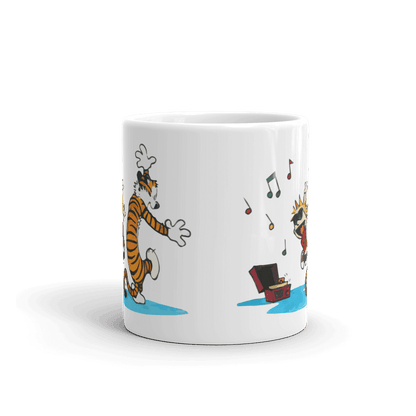 Calvin and Hobbes Dancing With Record Player Mug - Home & Garden - Kitchen Dining & Bar - Coffeeware
