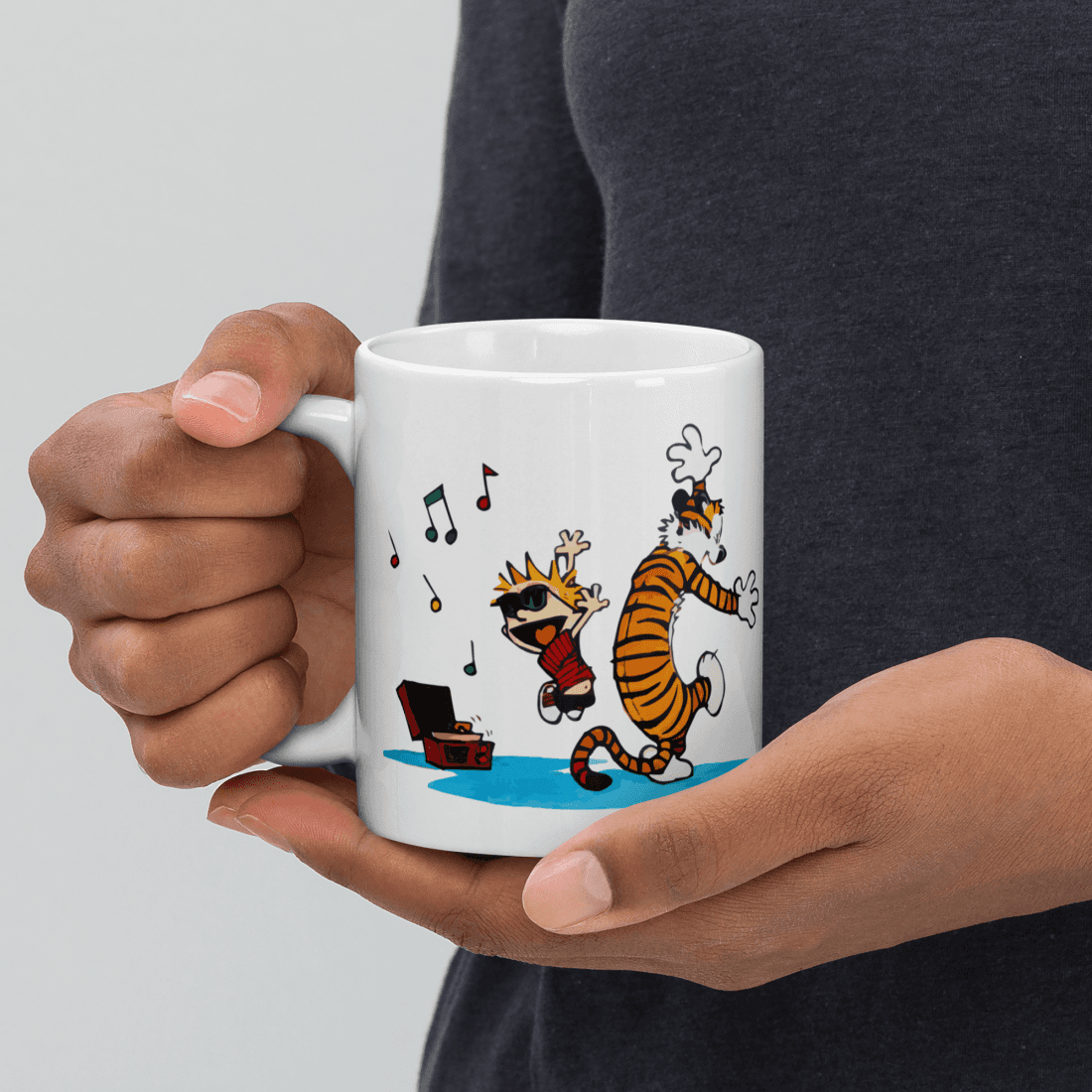 Calvin and Hobbes Dancing With Record Player Mug - Home & Garden - Kitchen Dining & Bar - Coffeeware
