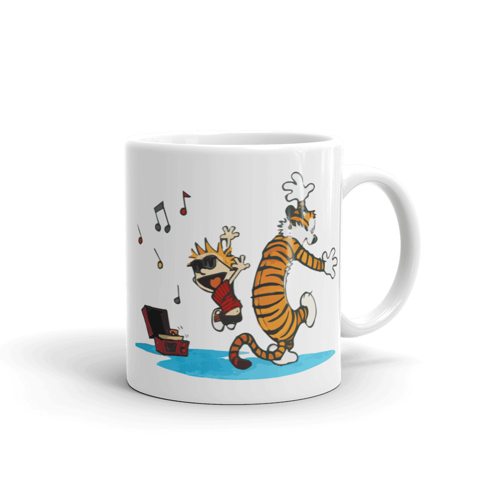 Calvin and Hobbes Dancing With Record Player Mug - Home & Garden - Kitchen Dining & Bar - Coffeeware