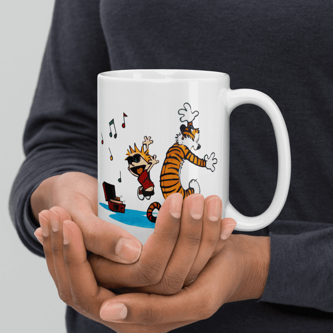 Calvin and Hobbes Dancing With Record Player Mug - Home & Garden - Kitchen Dining & Bar - Coffeeware