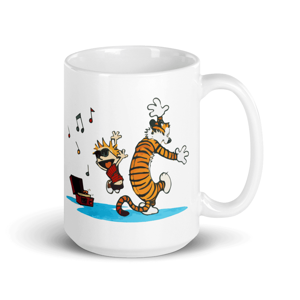 Calvin and Hobbes Dancing With Record Player Mug - Home & Garden - Kitchen Dining & Bar - Coffeeware