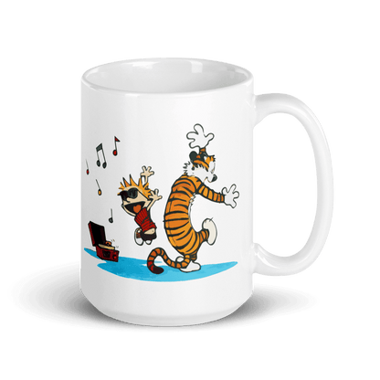 Calvin and Hobbes Dancing With Record Player Mug - Home & Garden - Kitchen Dining & Bar - Coffeeware