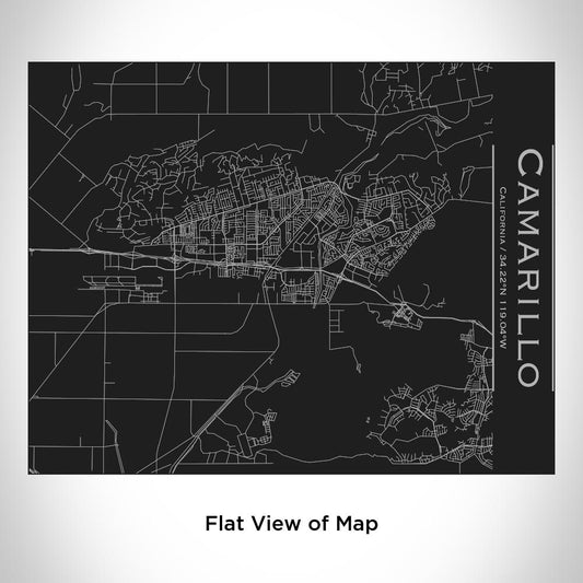 Camarillo - California Map Bottle with Bamboo Top in Matte Black - Drinkware
