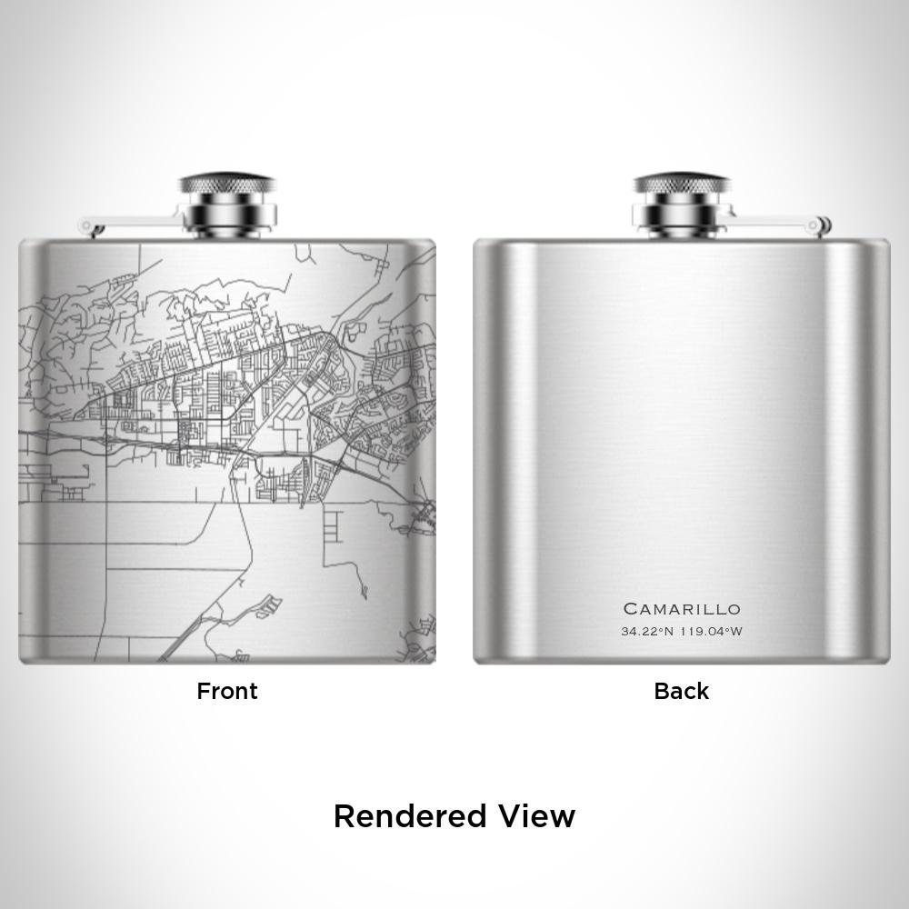 Camarillo - California Map Hip Flask - Drinkware
