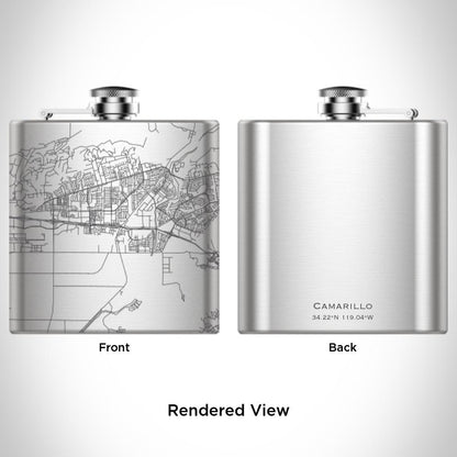 Camarillo - California Map Hip Flask - Drinkware