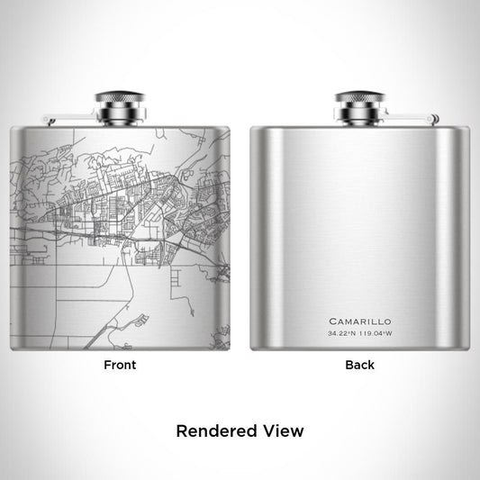 Camarillo - California Map Hip Flask - Drinkware