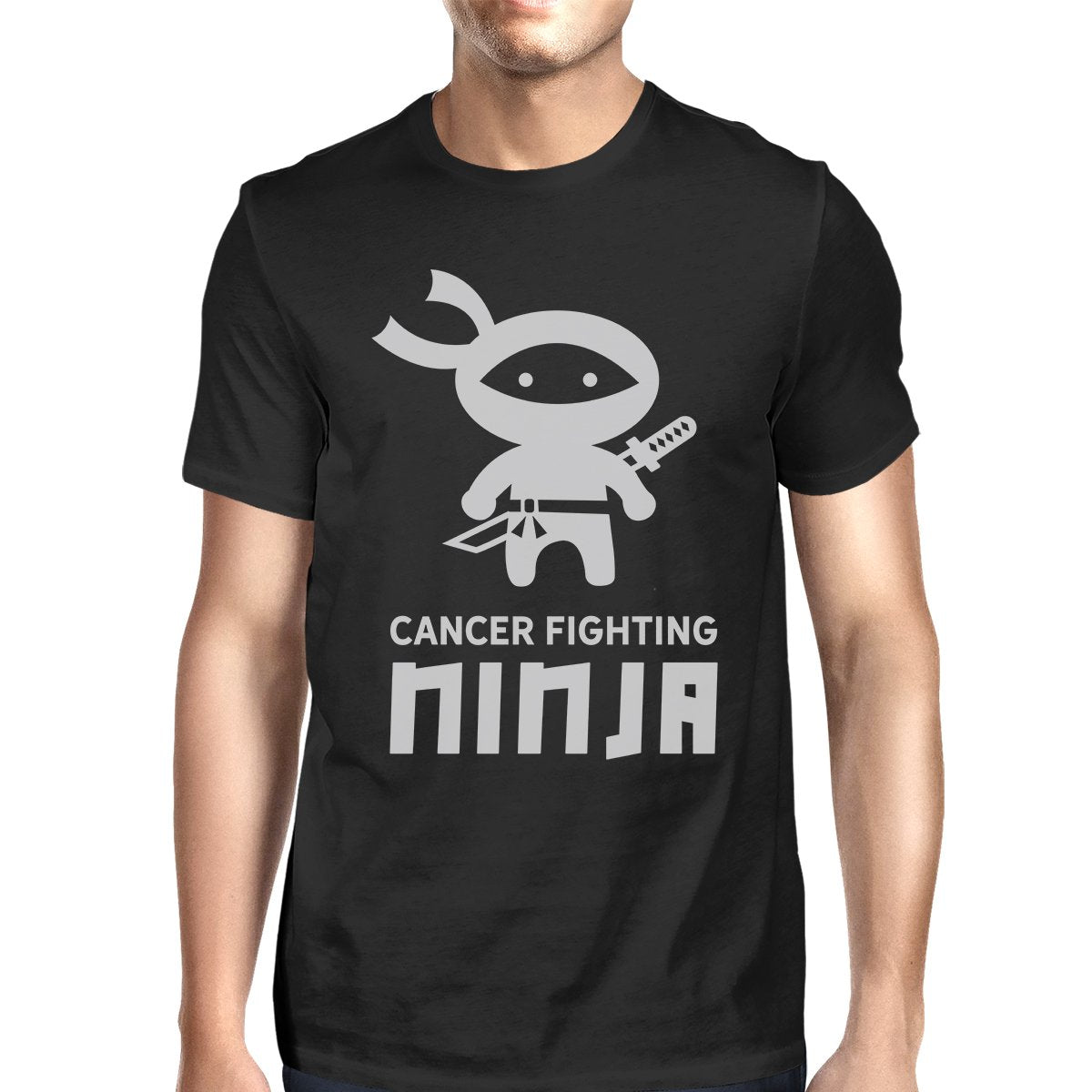 Cancer Fighting Ninja Mens Shirt - BLACK / SMALL - Men’s Fashion - Men’s Clothing - Tops & Tees - T-Shirts