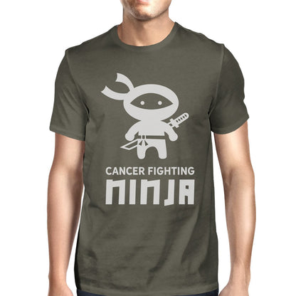 Cancer Fighting Ninja Mens Shirt - DARK GREY / SMALL - Men’s Fashion - Men’s Clothing - Tops & Tees - T-Shirts