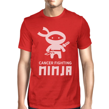 Cancer Fighting Ninja Mens Shirt - RED / SMALL - Men’s Fashion - Men’s Clothing - Tops & Tees - T-Shirts