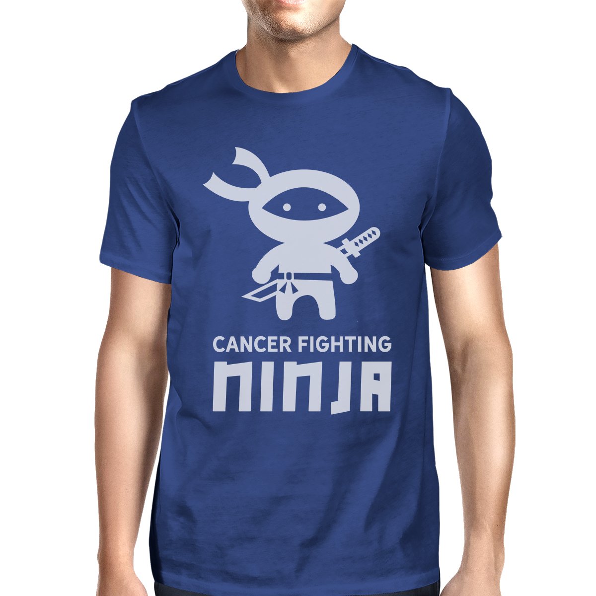 Cancer Fighting Ninja Mens Shirt - ROYAL BLUE / SMALL - Men’s Fashion - Men’s Clothing - Tops & Tees - T-Shirts