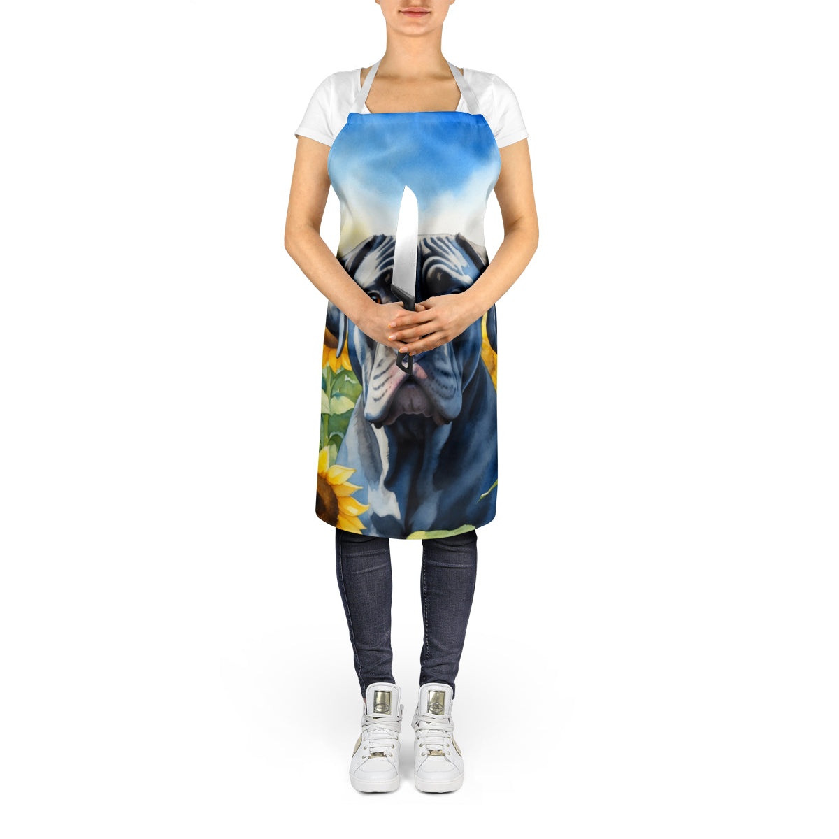 Cane Corso in Sunflowers Apron - One Color / One Size - Home & Garden - Kitchen Dining & Bar - Table Decoration &