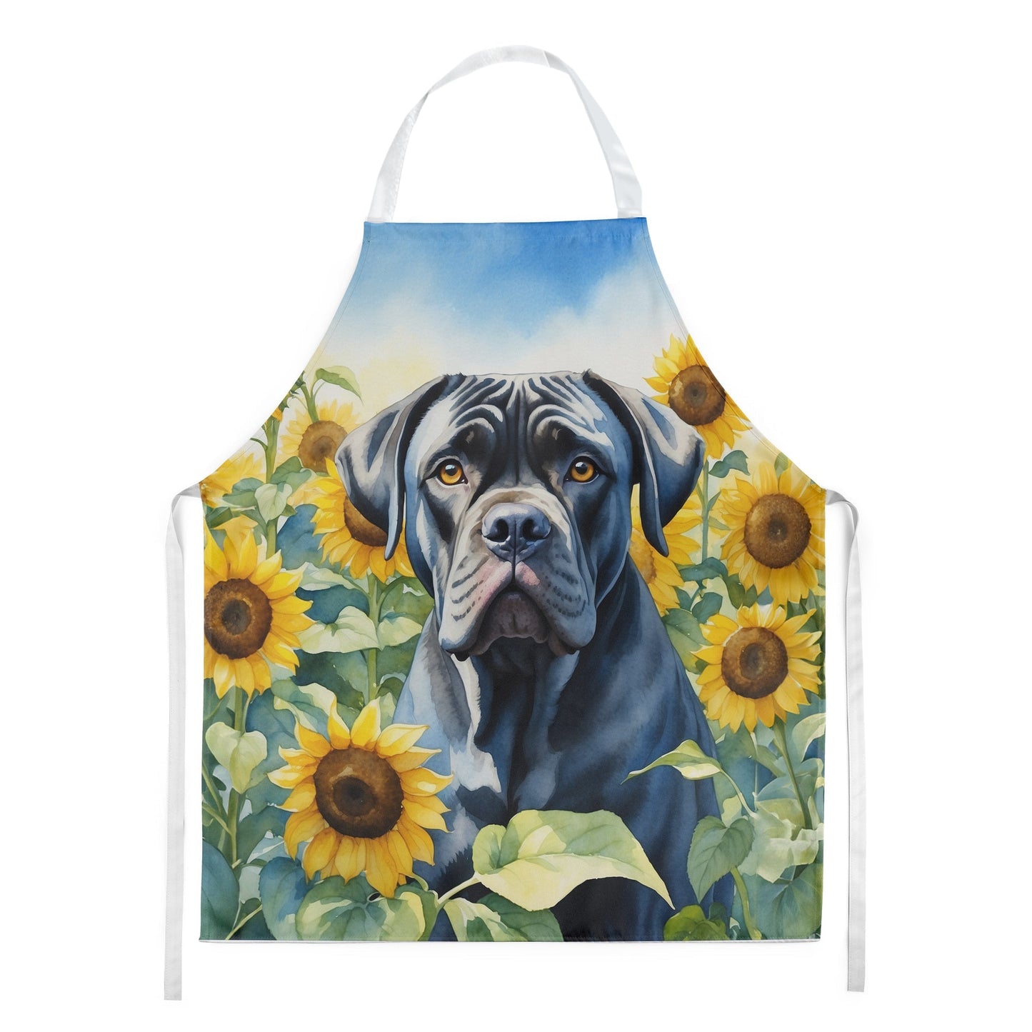 Cane Corso in Sunflowers Apron - One Color / One Size - Home & Garden - Kitchen Dining & Bar - Table Decoration &
