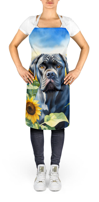 Cane Corso in Sunflowers Apron - One Color / One Size - Home & Garden - Kitchen Dining & Bar - Table Decoration &