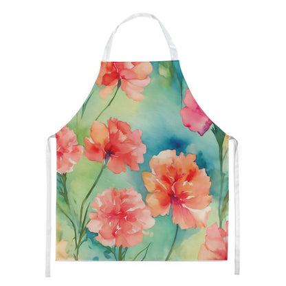 Carnations in Watercolor Apron - One Color / One Size - Home & Garden - Kitchen Dining & Bar - Table Decoration &