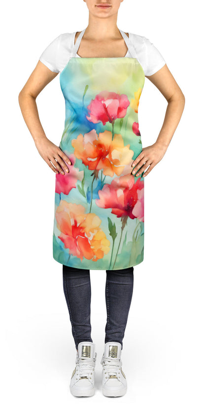 Carnations in Watercolor Apron - One Color / One Size - Home & Garden - Kitchen Dining & Bar - Table Decoration &