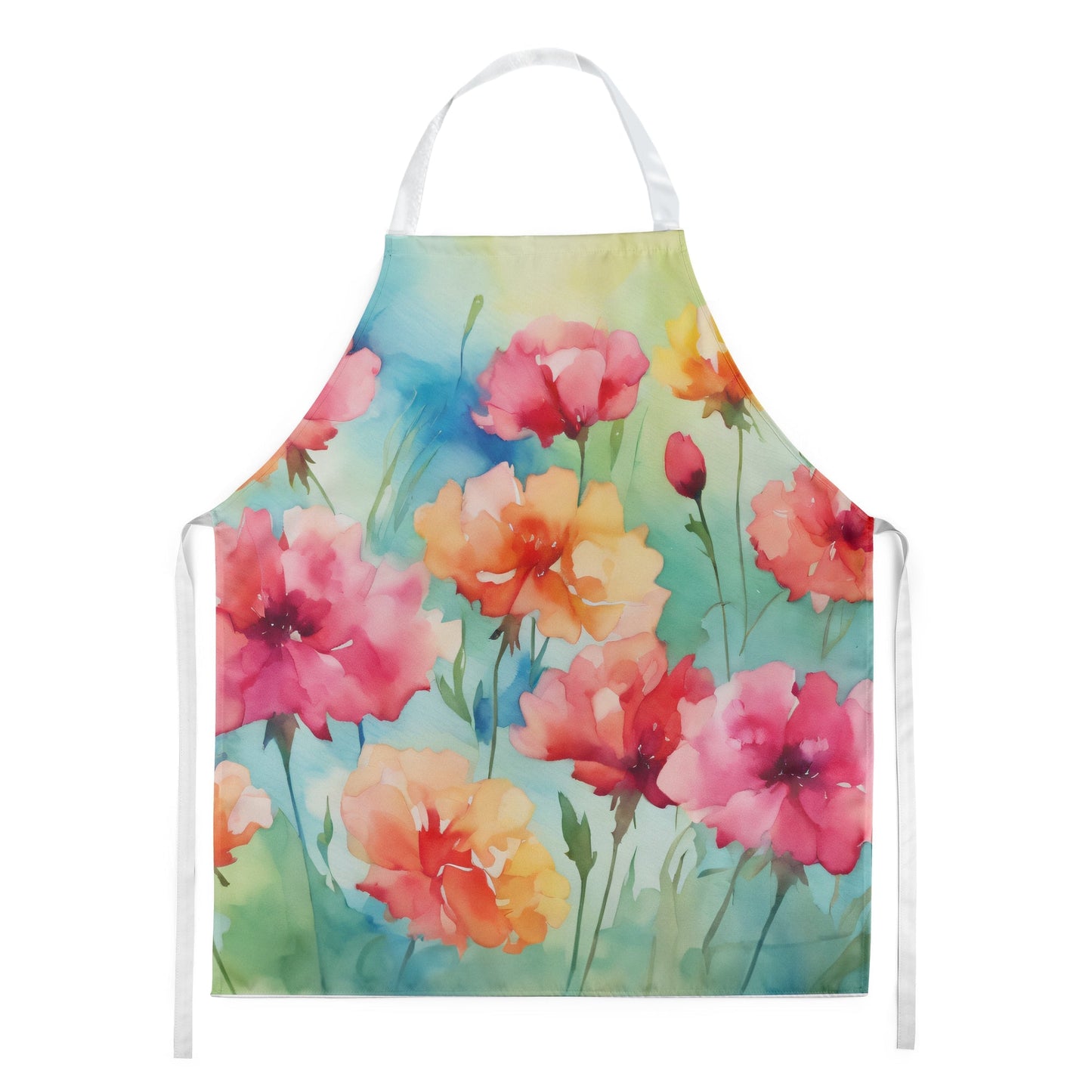 Carnations in Watercolor Apron - One Color / One Size - Home & Garden - Kitchen Dining & Bar - Table Decoration &