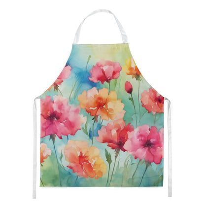 Carnations in Watercolor Apron - One Color / One Size - Home & Garden - Kitchen Dining & Bar - Table Decoration &