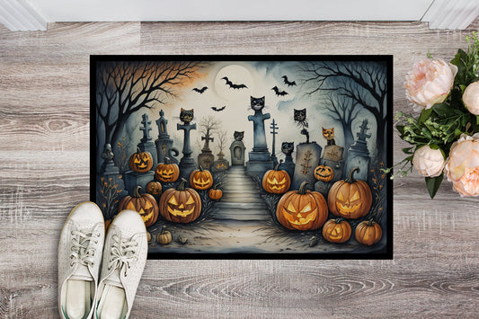 Cat Cemetery Spooky Halloween Doormat - One Color / One Size - Home & Garden - Home Textile - Carpets & Rugs