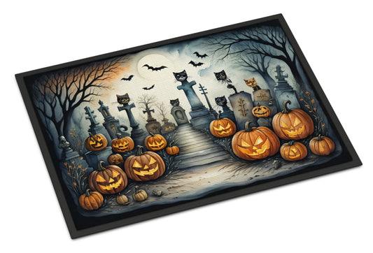 Cat Cemetery Spooky Halloween Doormat - One Color / One Size - Home & Garden - Home Textile - Carpets & Rugs
