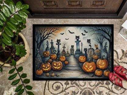 Cat Cemetery Spooky Halloween Doormat - One Color / One Size - Home & Garden - Home Textile - Carpets & Rugs