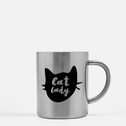 Cat Gold & Silver Mug - Silver - Home & Garden - Kitchen Dining & Bar - Dinnerware