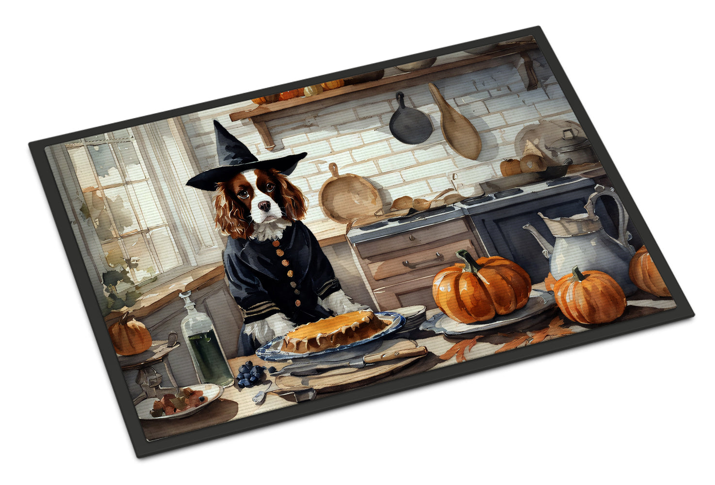Cavalier Spaniel Fall Kitchen Pumpkins Doormat - One Color / One Size - Home & Garden - Home Textile - Carpets & Rugs