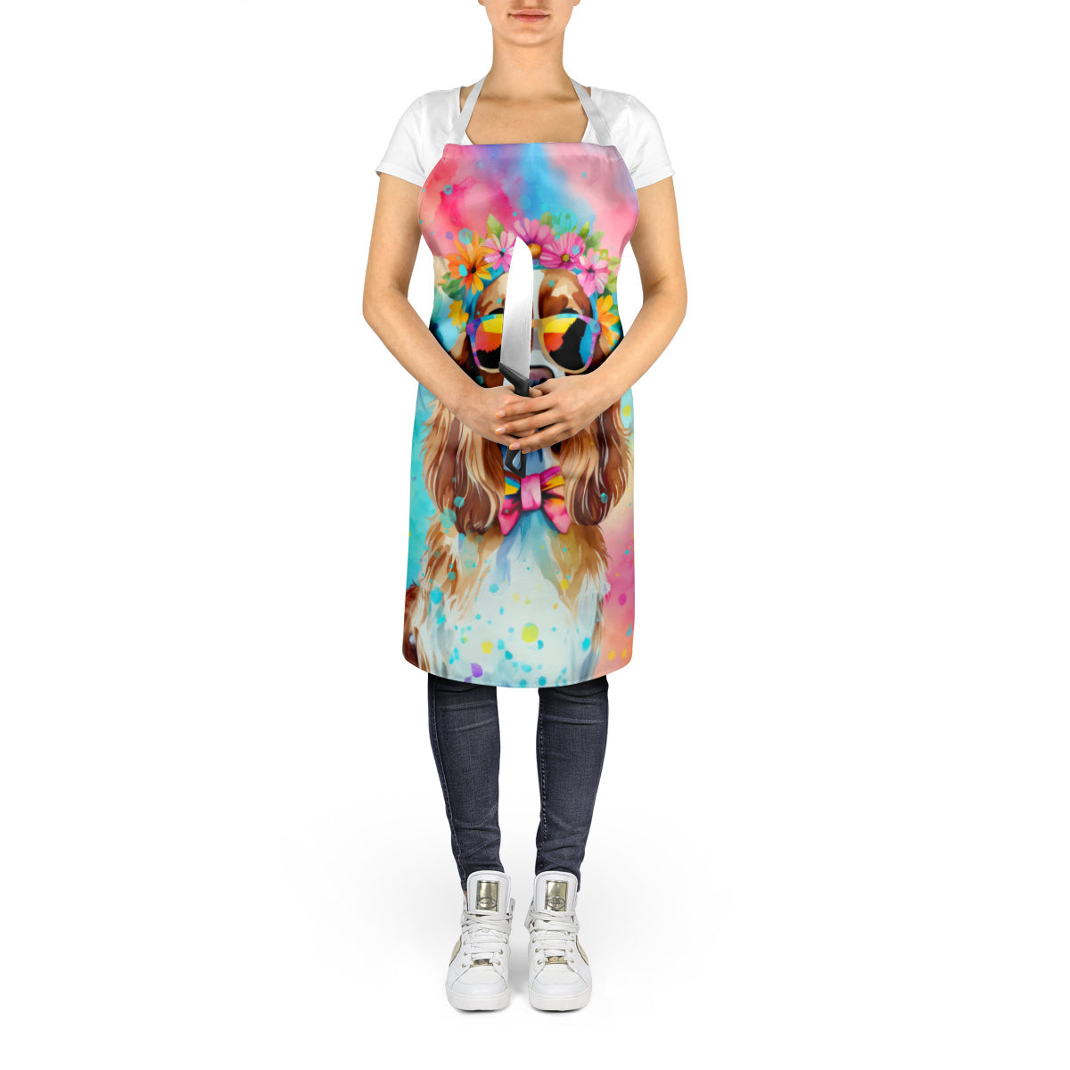 Cavalier Spaniel Hippie Dawg Apron - One Color / One Size - Home & Garden - Kitchen Dining & Bar - Table Decoration &