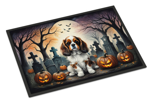 Cavalier Spaniel Spooky Halloween Doormat - One Color / One Size - Home & Garden - Home Textile - Carpets & Rugs