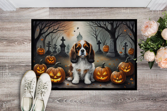 Cavalier Spaniel Spooky Halloween Doormat - One Color / One Size - Home & Garden - Home Textile - Carpets & Rugs