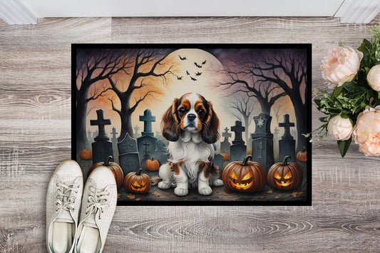 Cavalier Spaniel Spooky Halloween Doormat - One Color / One Size - Home & Garden - Home Textile - Carpets & Rugs