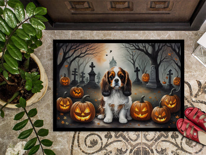Cavalier Spaniel Spooky Halloween Doormat - One Color / One Size - Home & Garden - Home Textile - Carpets & Rugs