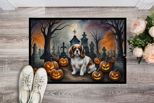 Cavalier Spaniel Spooky Halloween Doormat - One Color / One Size - Home & Garden - Home Textile - Carpets & Rugs