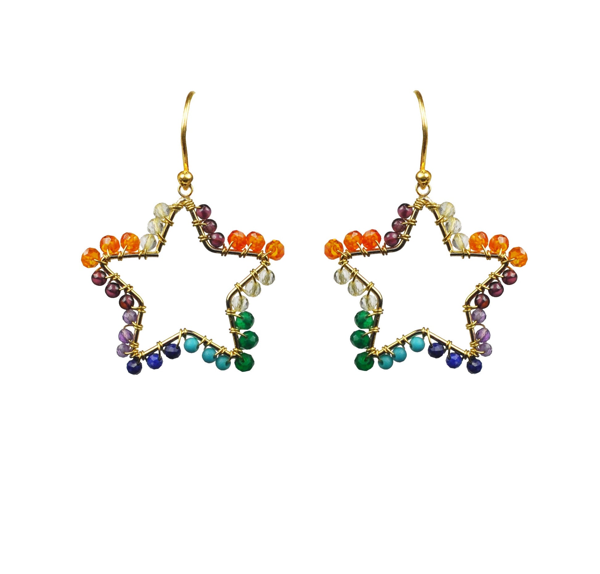 Chakra Star Vermeil Earrings - One Color / One Size - Jewelry & Accessories - Earrings