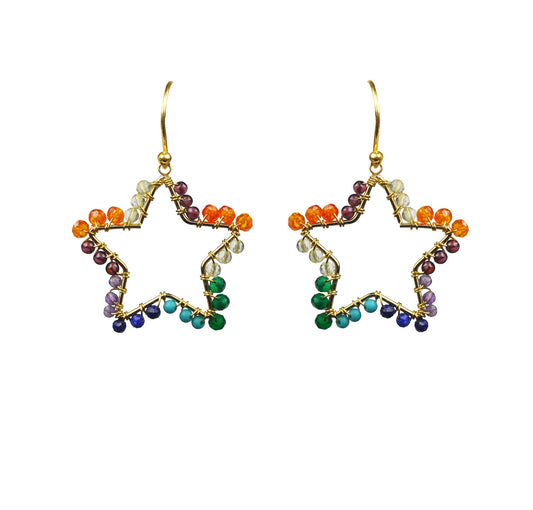 Chakra Star Vermeil Earrings - One Color / One Size - Jewelry & Accessories - Earrings