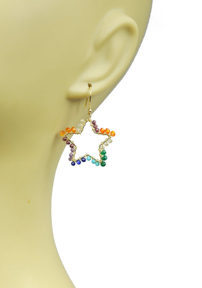 Chakra Star Vermeil Earrings - One Color / One Size - Jewelry & Accessories - Earrings