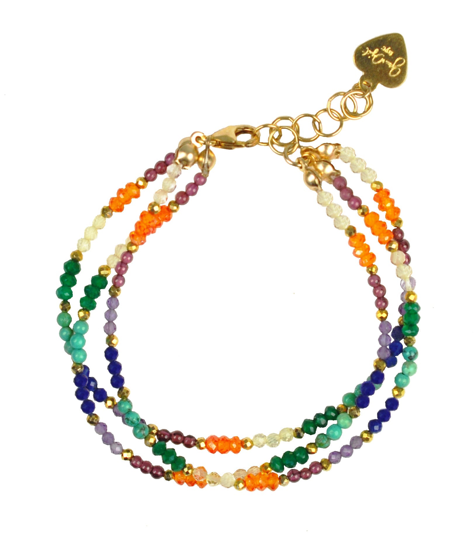Chakra Triple Strand Bracelet - One Color / One Size - Jewelry & Accessories - Bracelets & Bangles