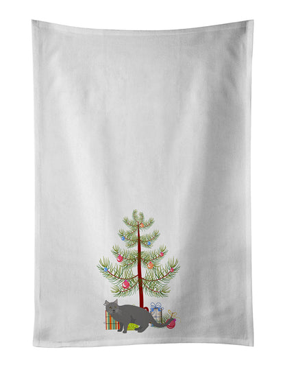Chartreux Cat Christmas Kitchen Towel Set of 2 - One Color / One Size - Home & Garden - Home Textile - Towels