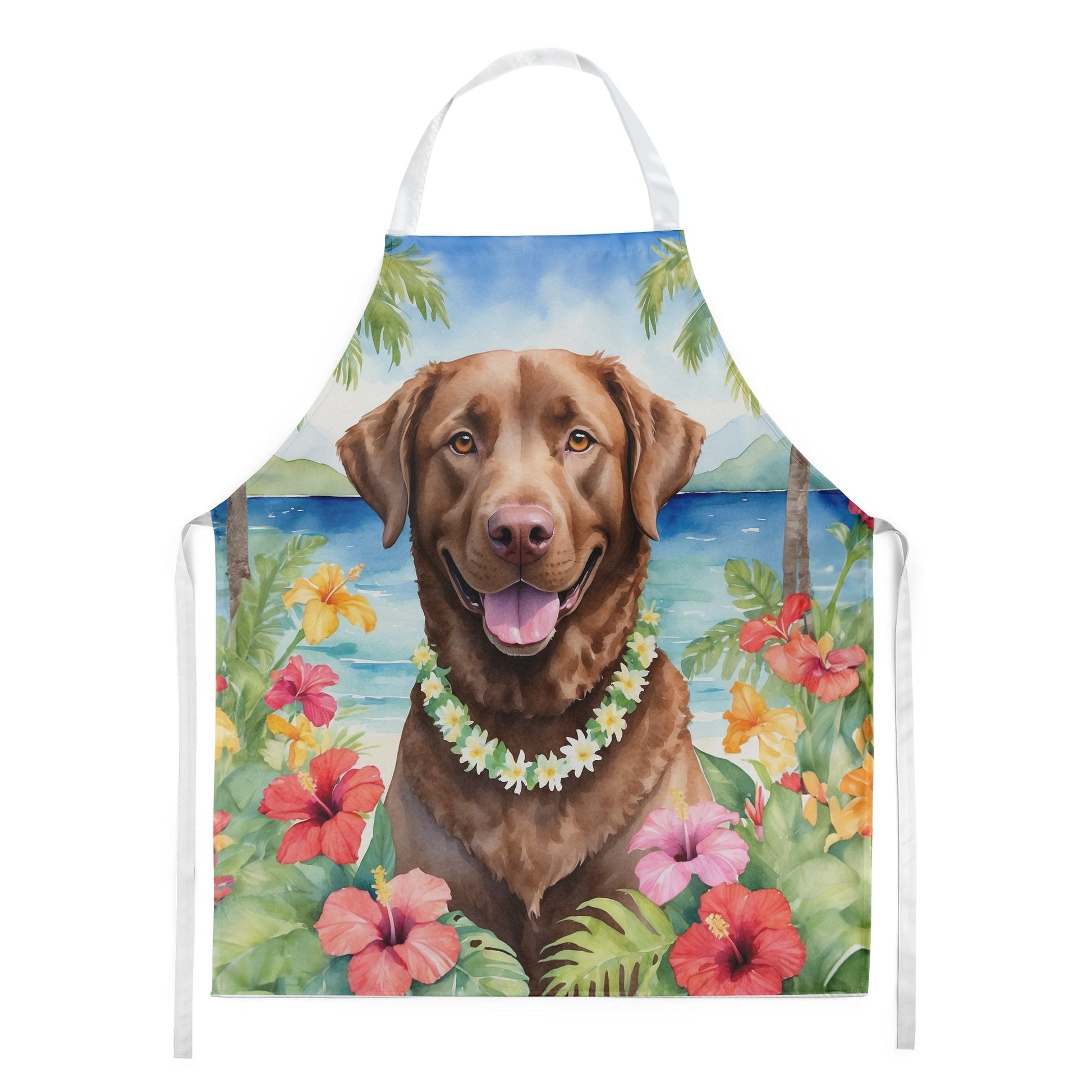 Chesapeake Bay Retriever Luau Apron - One Color / One Size - Home & Garden - Kitchen Dining & Bar - Table Decoration &