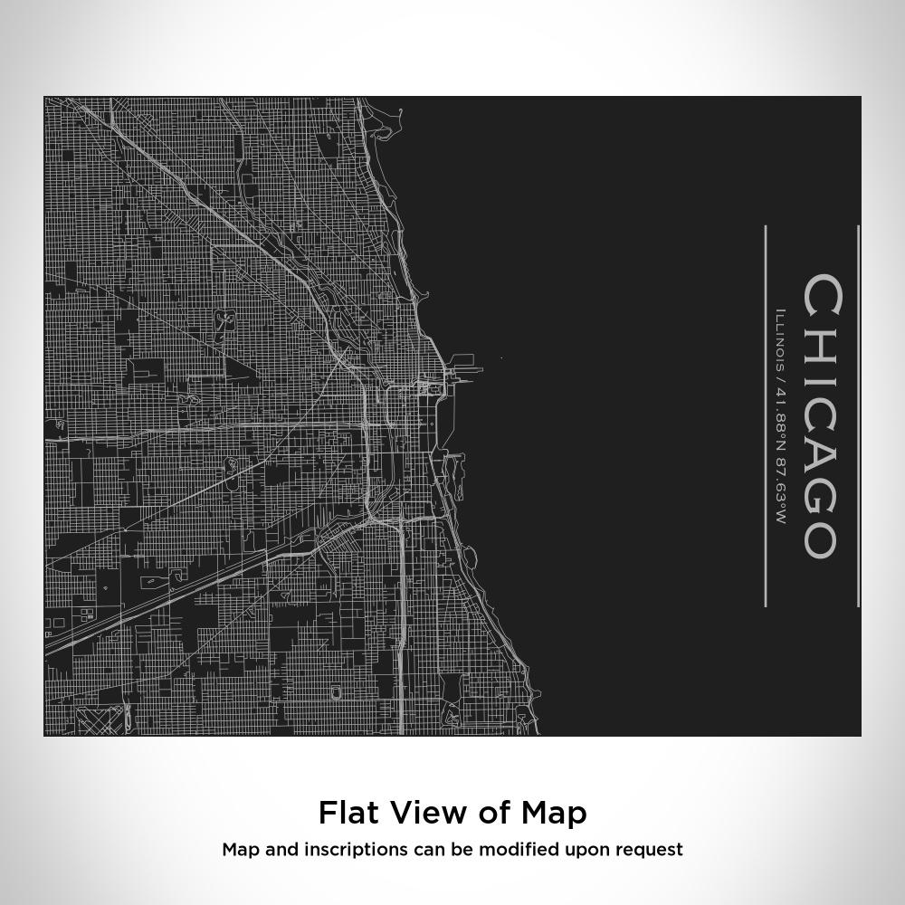 Chicago - Illinois Map Bottle with Bamboo Top in Matte Black - Kitchen