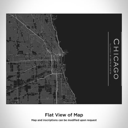 Chicago - Illinois Map Bottle with Bamboo Top in Matte Black - Kitchen