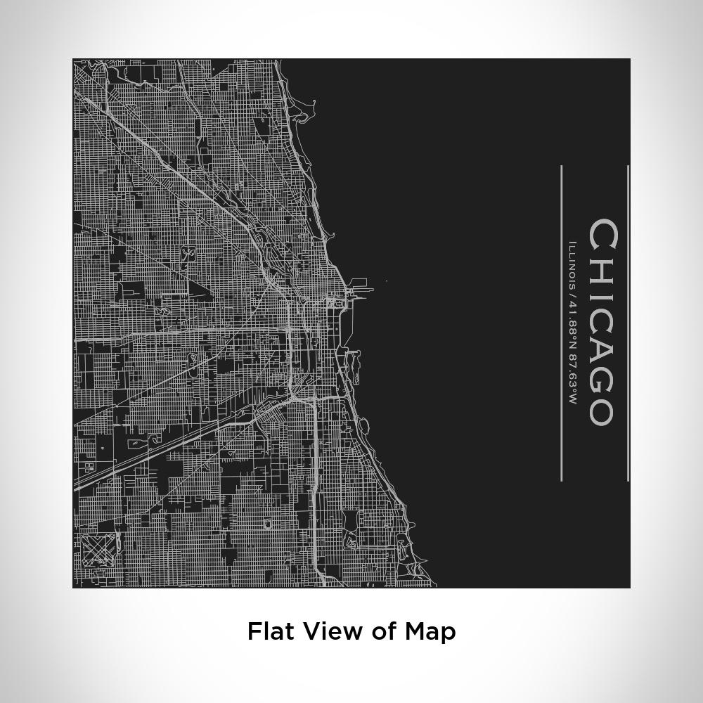 Chicago - Illinois Map Tumbler in Matte Black - Drinkware