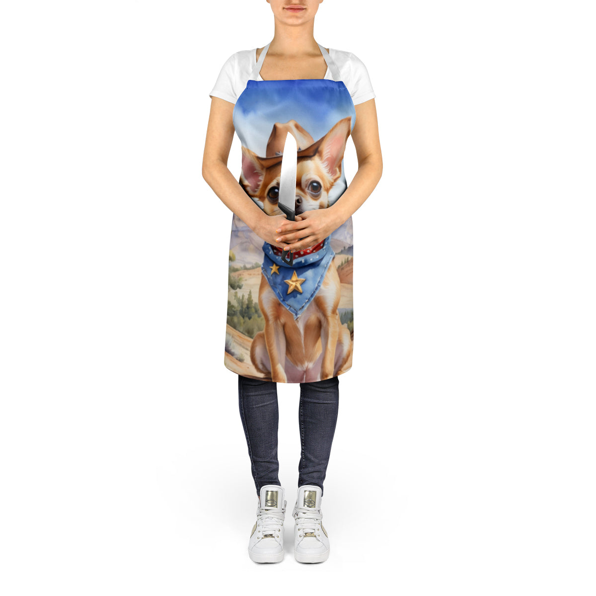 Chihuahua Cowboy Welcome Apron - One Color / One Size - Home & Garden - Kitchen Dining & Bar - Table Decoration &