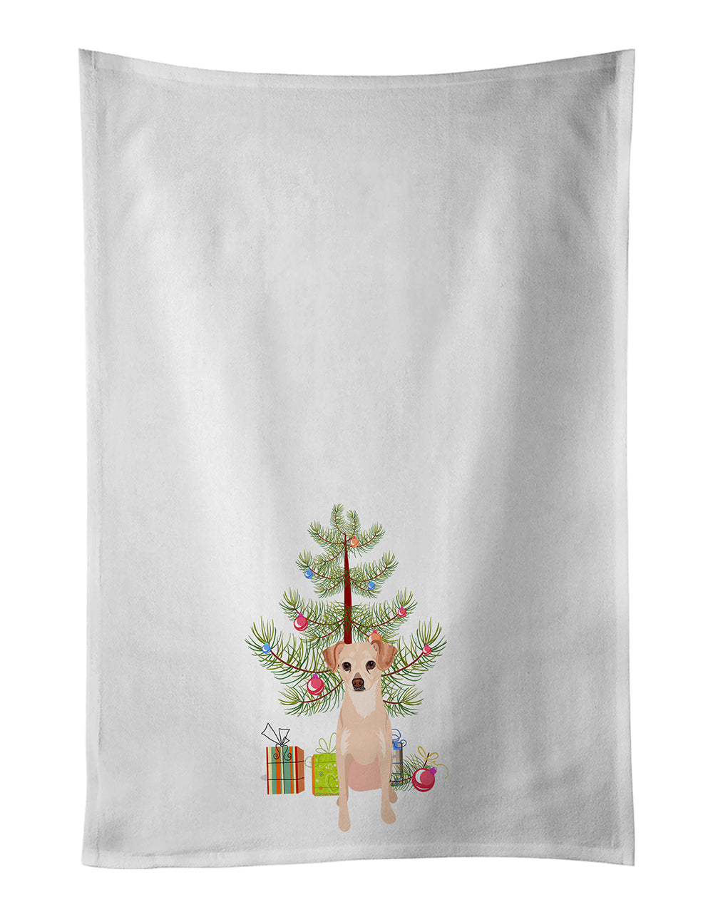 Chihuahua Cream Christmas Kitchen Towel Set of 2 - One Color / One Size - Home & Garden - Home Textile - Towels