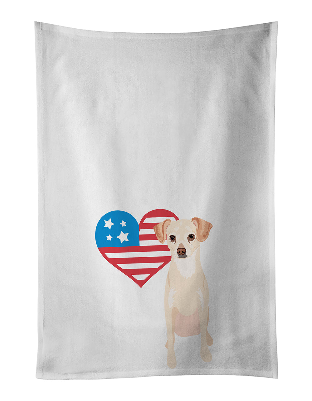 Chihuahua Cream Patriotic Kitchen Towel Set of 2 - One Color / One Size - Home & Garden - Home Textile - Towels
