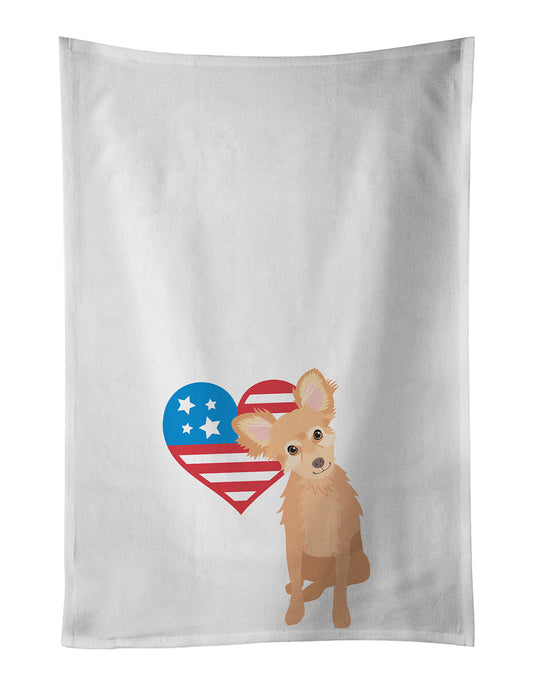 Chihuahua Fawn Patriotic Kitchen Towel Set of 2 - One Color / One Size - Home & Garden - Home Textile - Towels