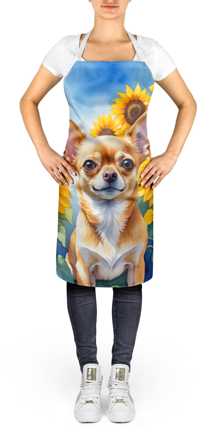 Chihuahua in Sunflowers Apron - One Color / One Size - Home & Garden - Kitchen Dining & Bar - Table Decoration &
