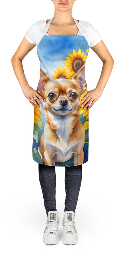Chihuahua in Sunflowers Apron - One Color / One Size - Home & Garden - Kitchen Dining & Bar - Table Decoration &
