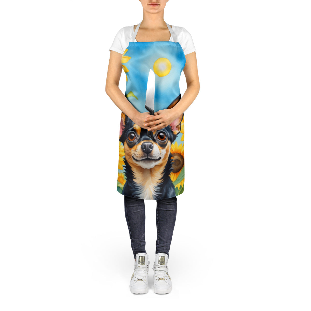 Chihuahua in Sunflowers Apron - One Color / One Size - Home & Garden - Kitchen Dining & Bar - Table Decoration &